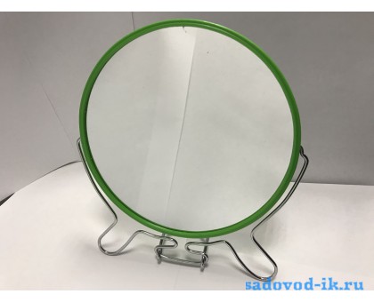 Зеркало на металлической подставке в пластиковой оправе (16 см)