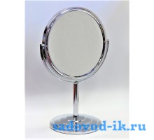 Зеркало круглое на ножке в металлическое оправе (14,5 см)