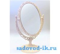 Зеркало ажурное двухстороннее овальное с увеличением (8,5х11,5 см)