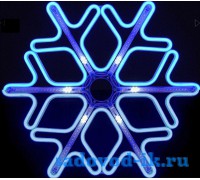 Снежинка светодиодная двухсторонняя (цвет Синий)