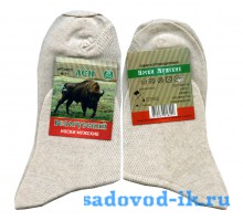 Мужские носки DMA Белорусский лён М11 белые (10 пар)