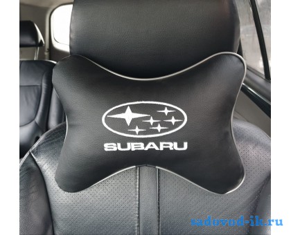 Подушка на подголовник Subaru (черная)