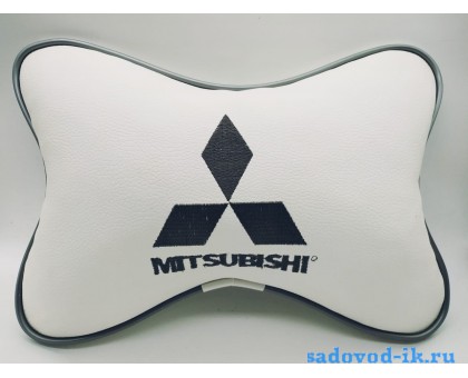 Подушка на подголовник Mitsubishi (белая)