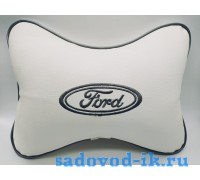 Подушка на подголовник Ford (белая)