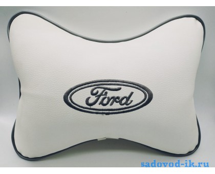 Подушка на подголовник Ford (белая)