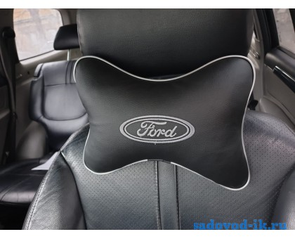 Подушка на подголовник Ford (черная)