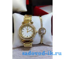 Подарочный набор Часы+браслет Диор цвет - золото