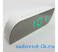 Часы будильник светодиодный, модель 018, белый корпус