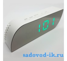 Часы будильник светодиодный, модель 018, белый корпус
